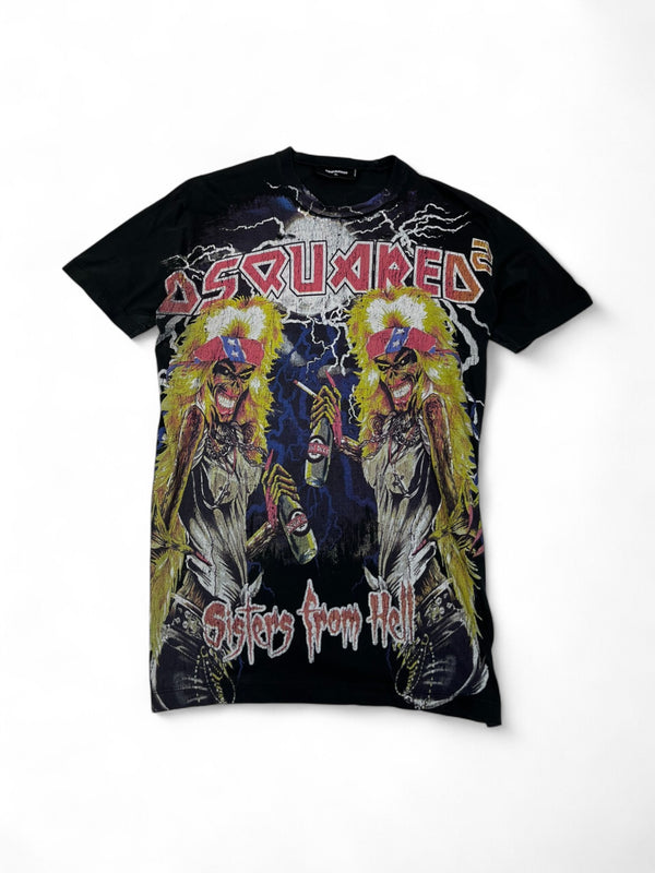 Dsquared2 - XL Iron Maiden Black Shirt