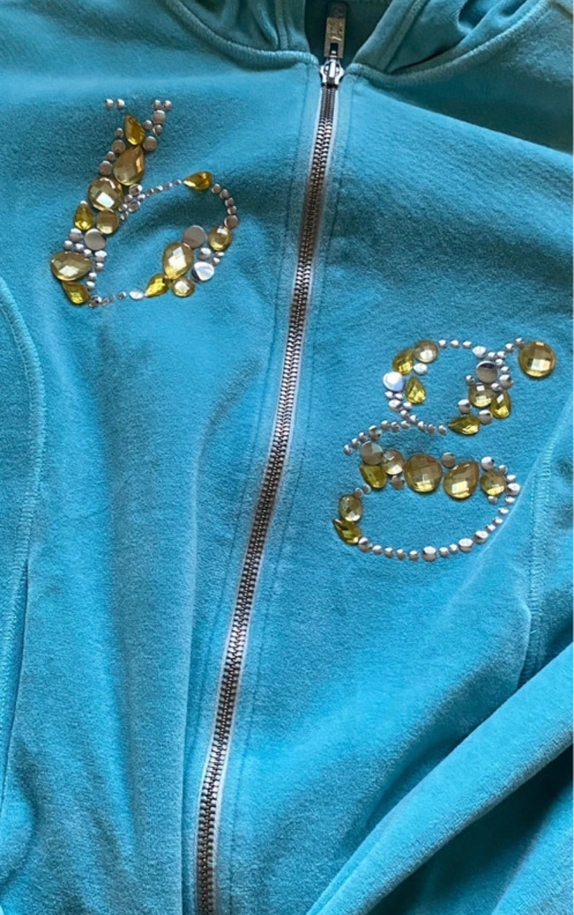 Blugirl bluemarine velvet zip up