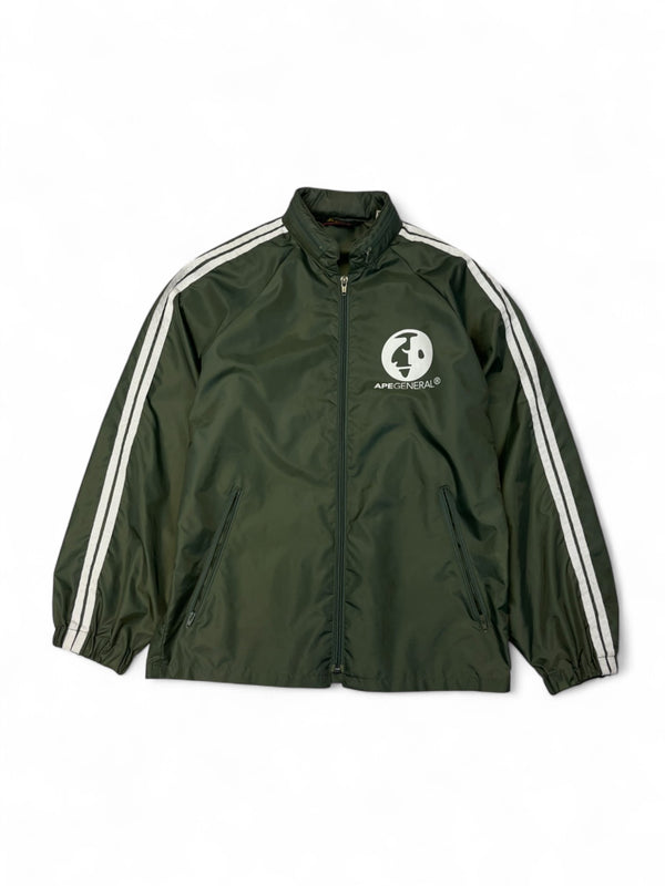 A Bathing Ape (BAPE) - M Olive Nylon Stripe Jacket